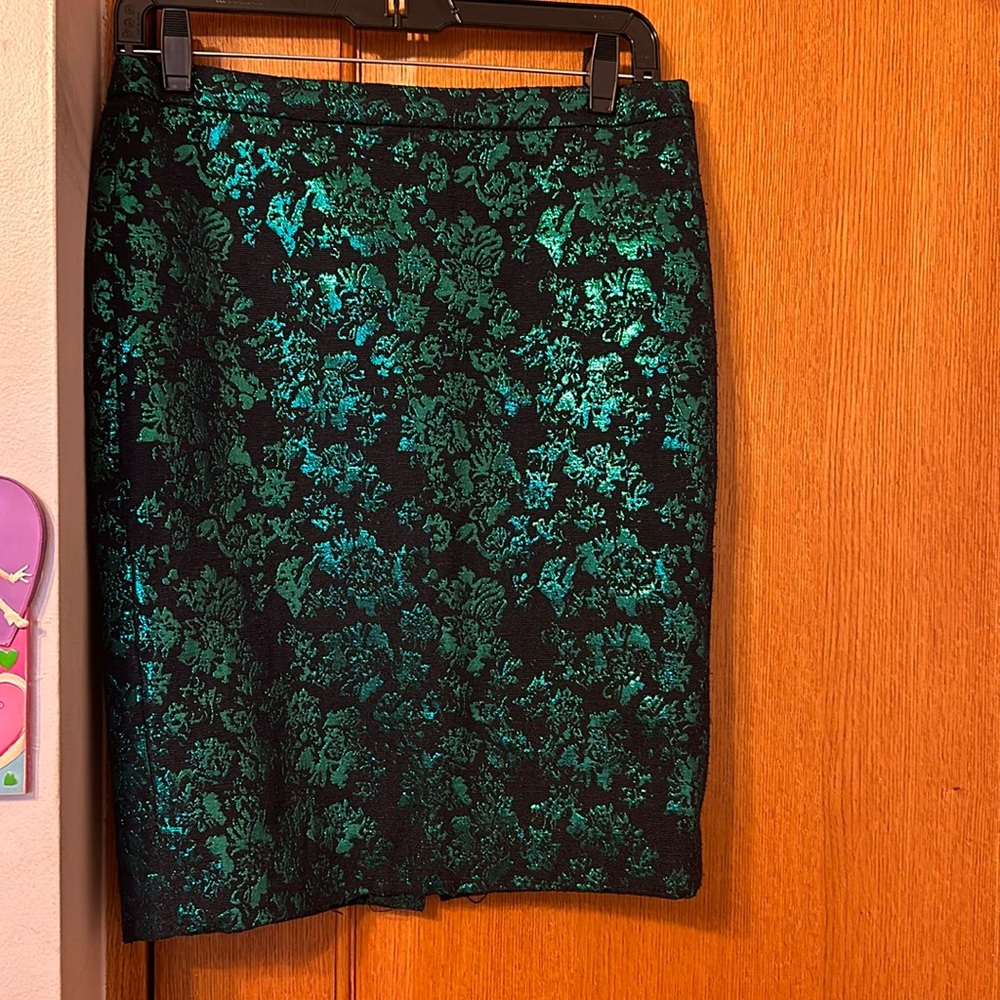 J.Crew Metallic Pencil Skirt